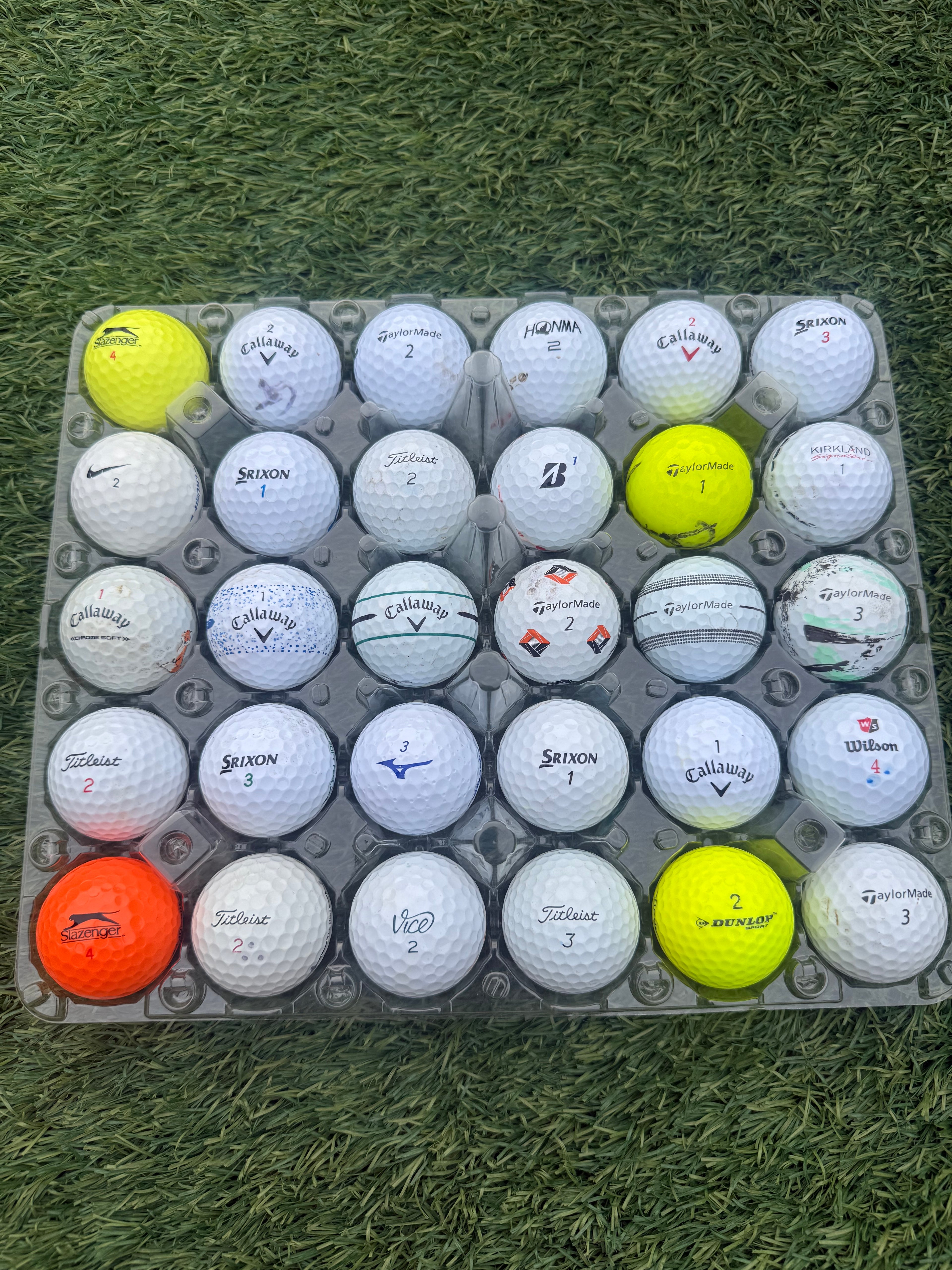 The ‘Good Egg Box’ Golf Balls