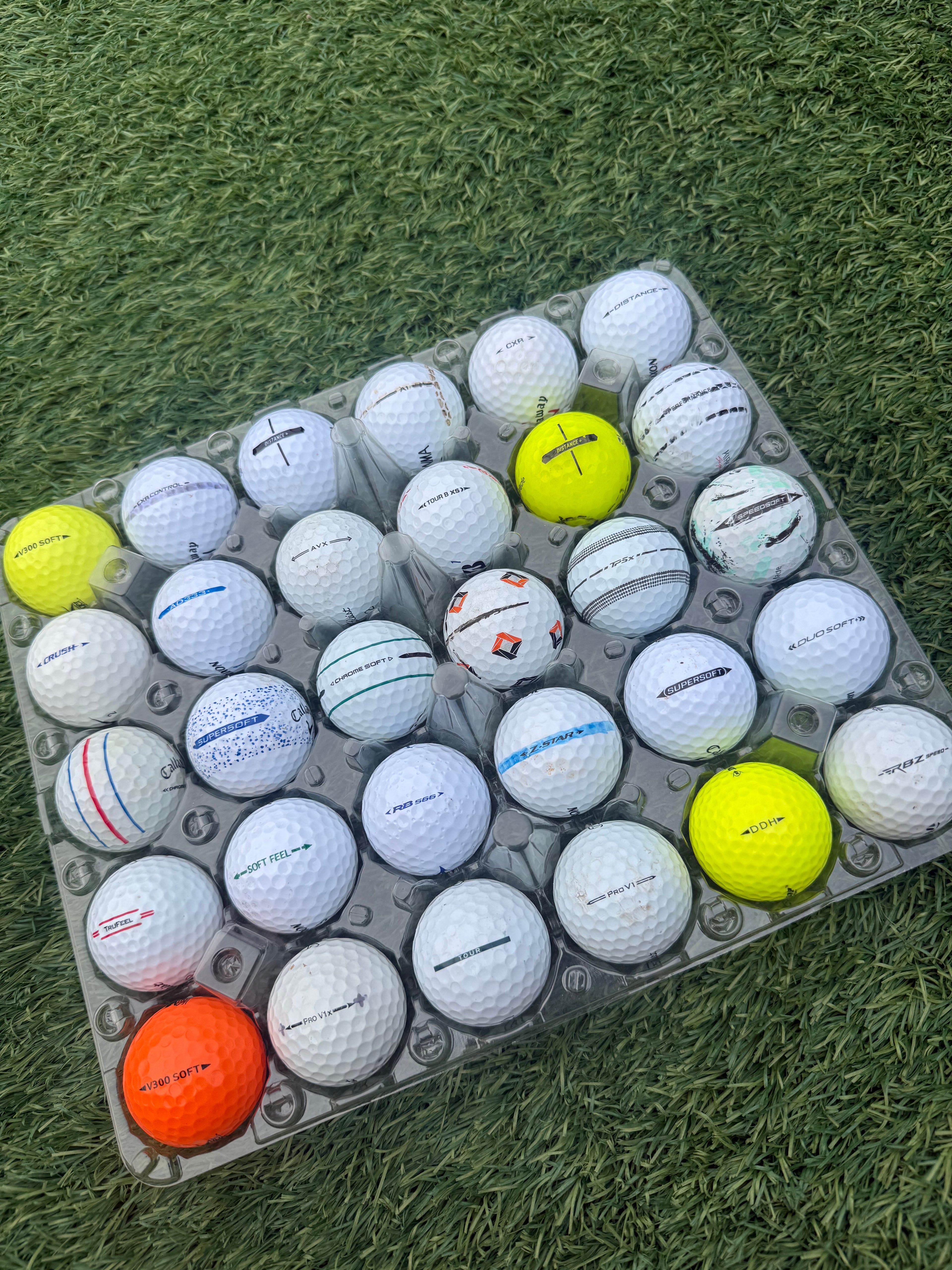 The ‘Good Egg Box’ Golf Balls