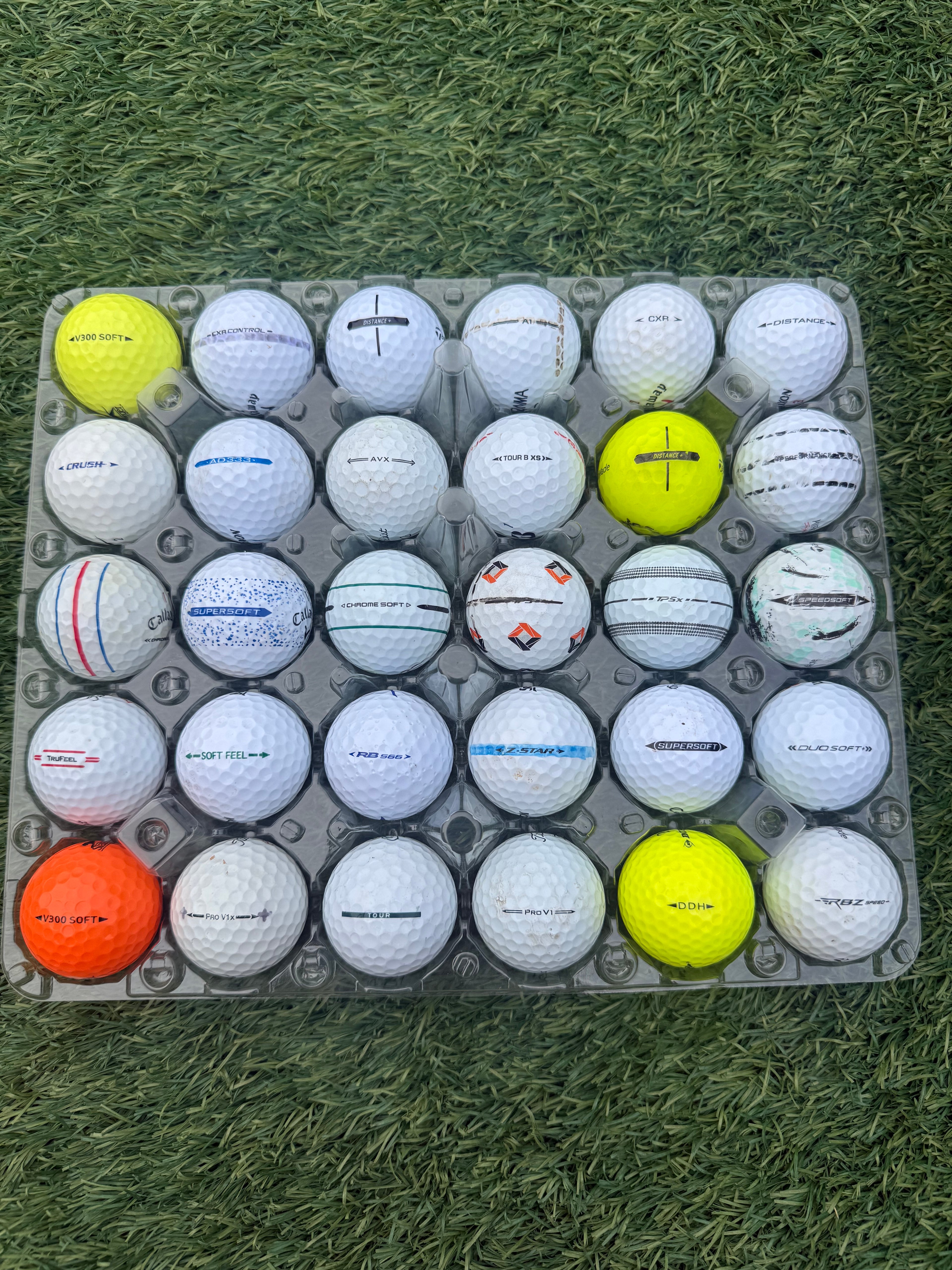 The ‘Good Egg Box’ Golf Balls