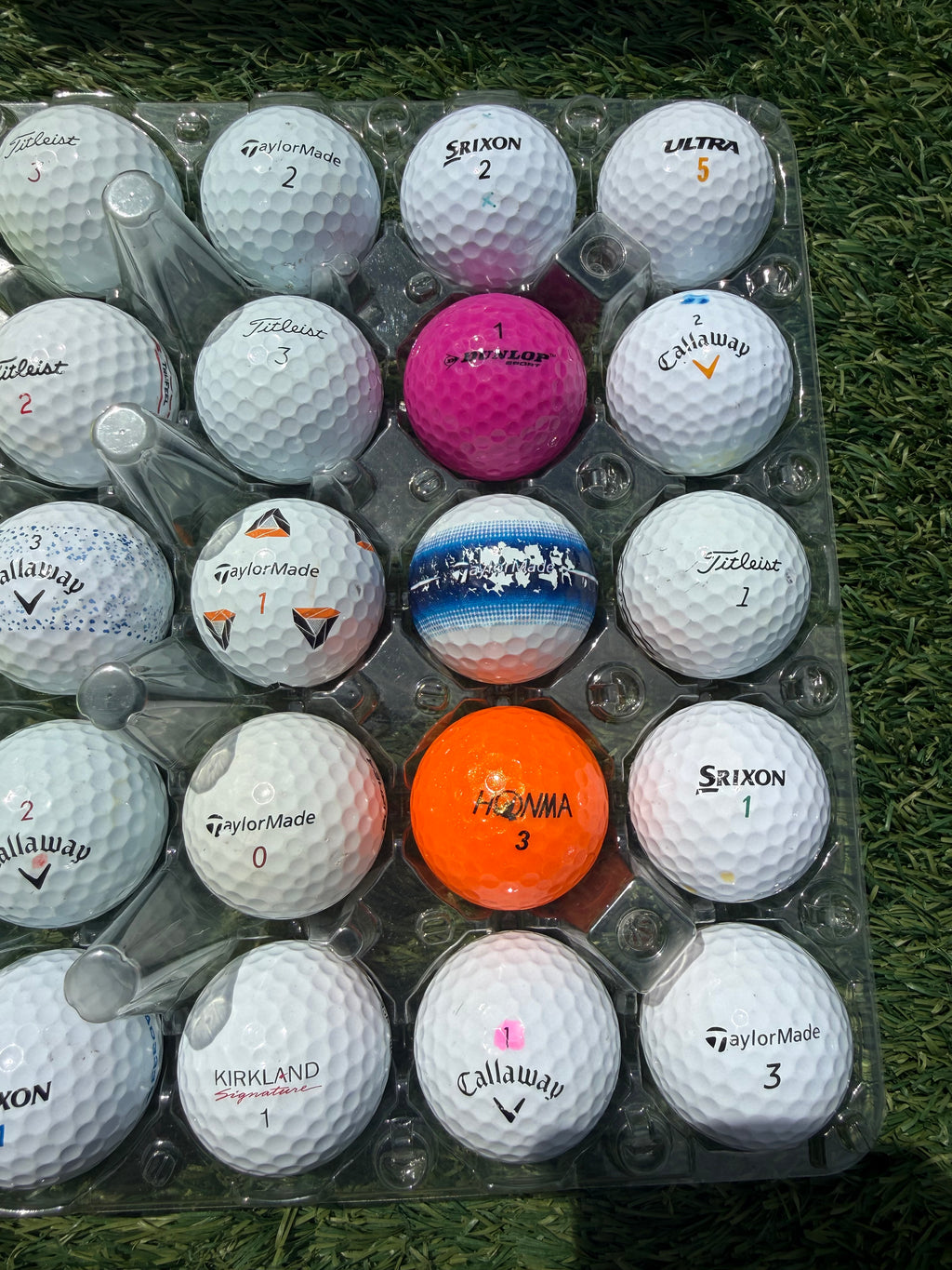 The ‘Good Egg Box’ Golf Balls