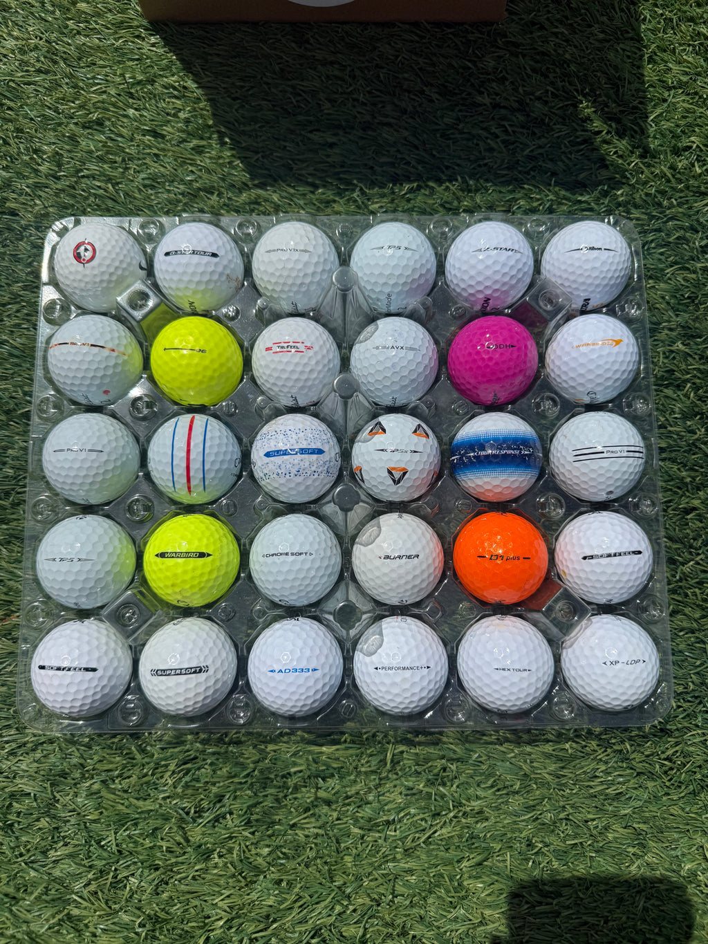 The ‘Good Egg Box’ Golf Balls