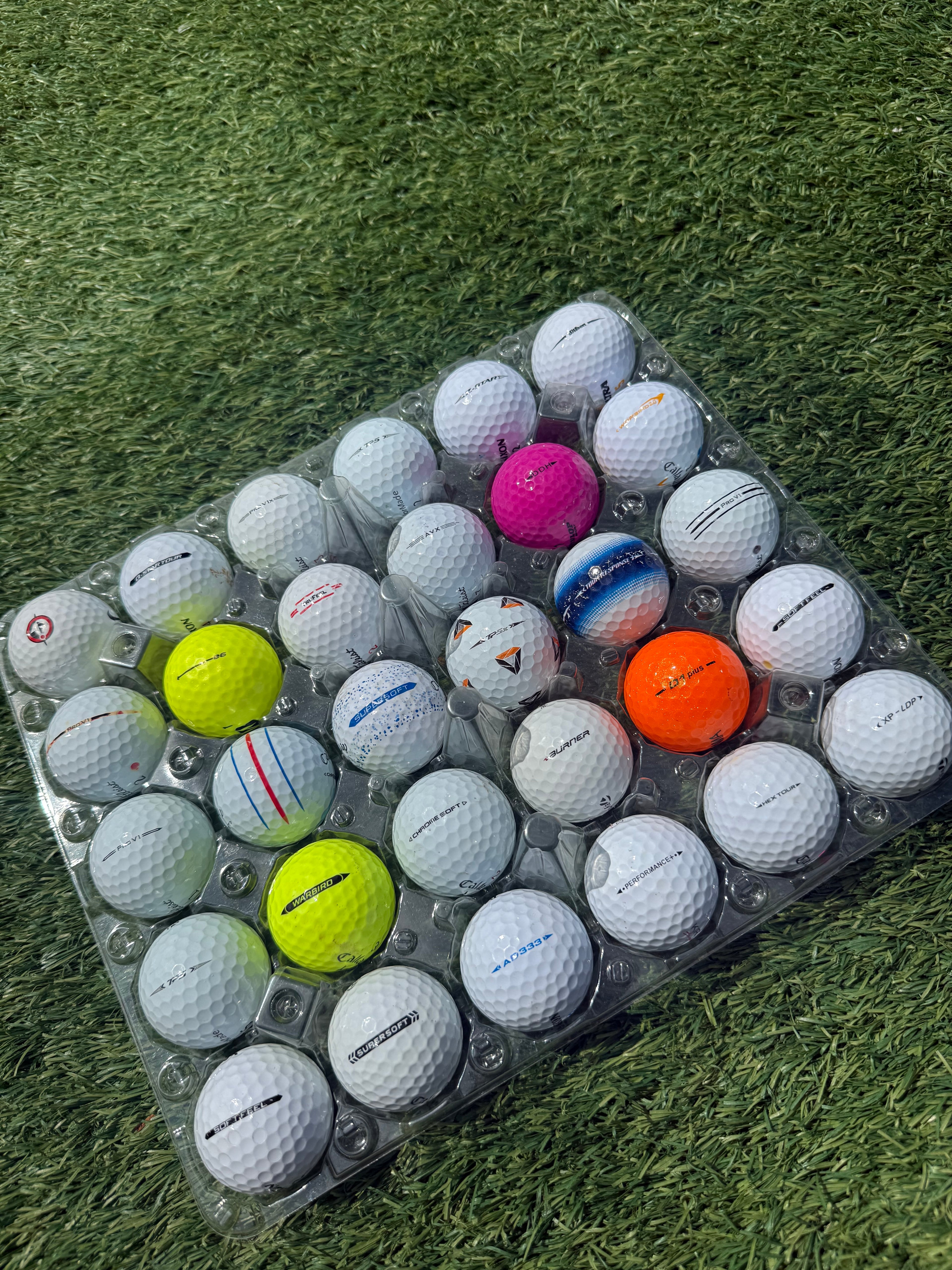 The ‘Good Egg Box’ Golf Balls