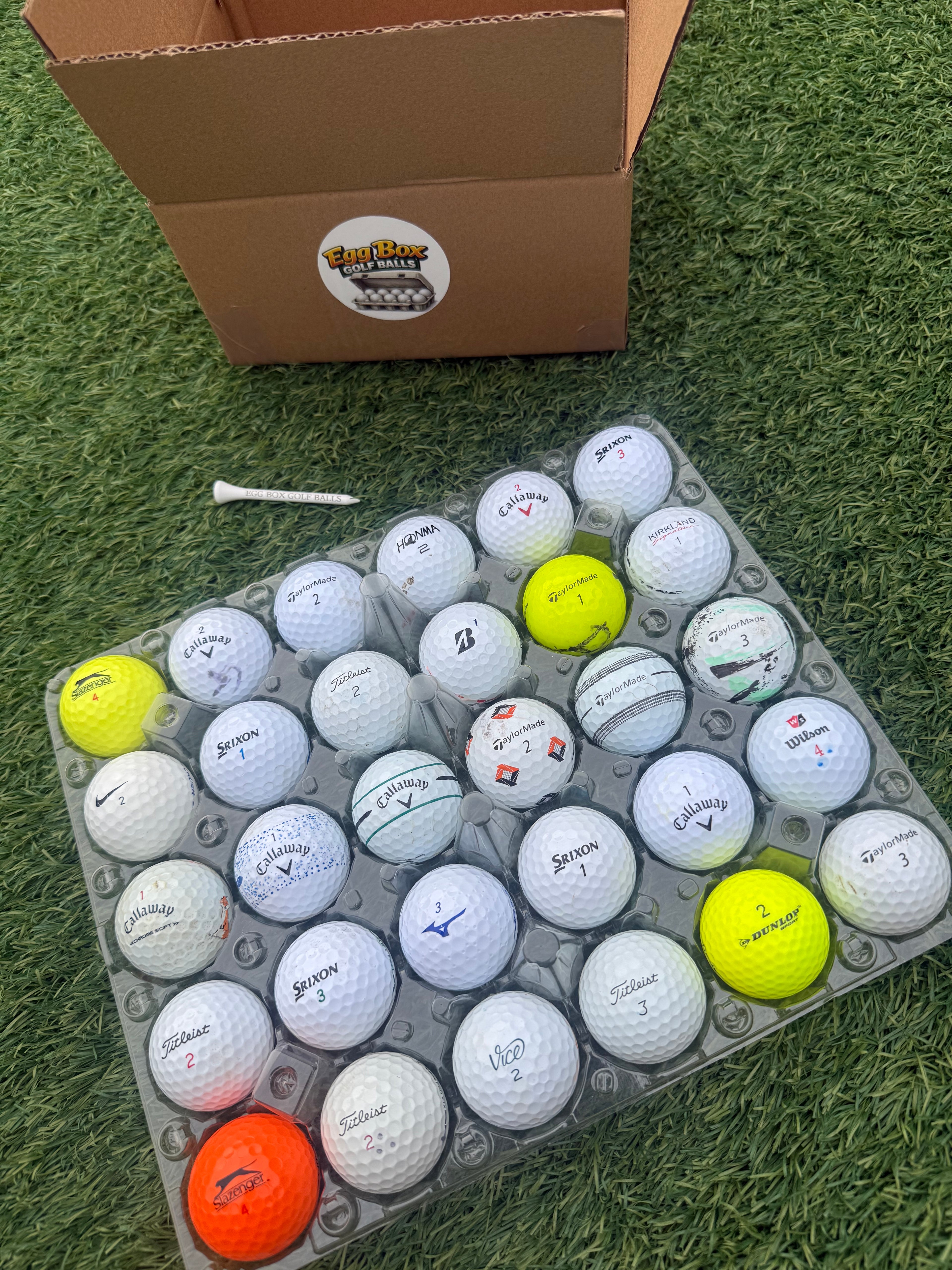 The ‘Good Egg Box’ Golf Balls