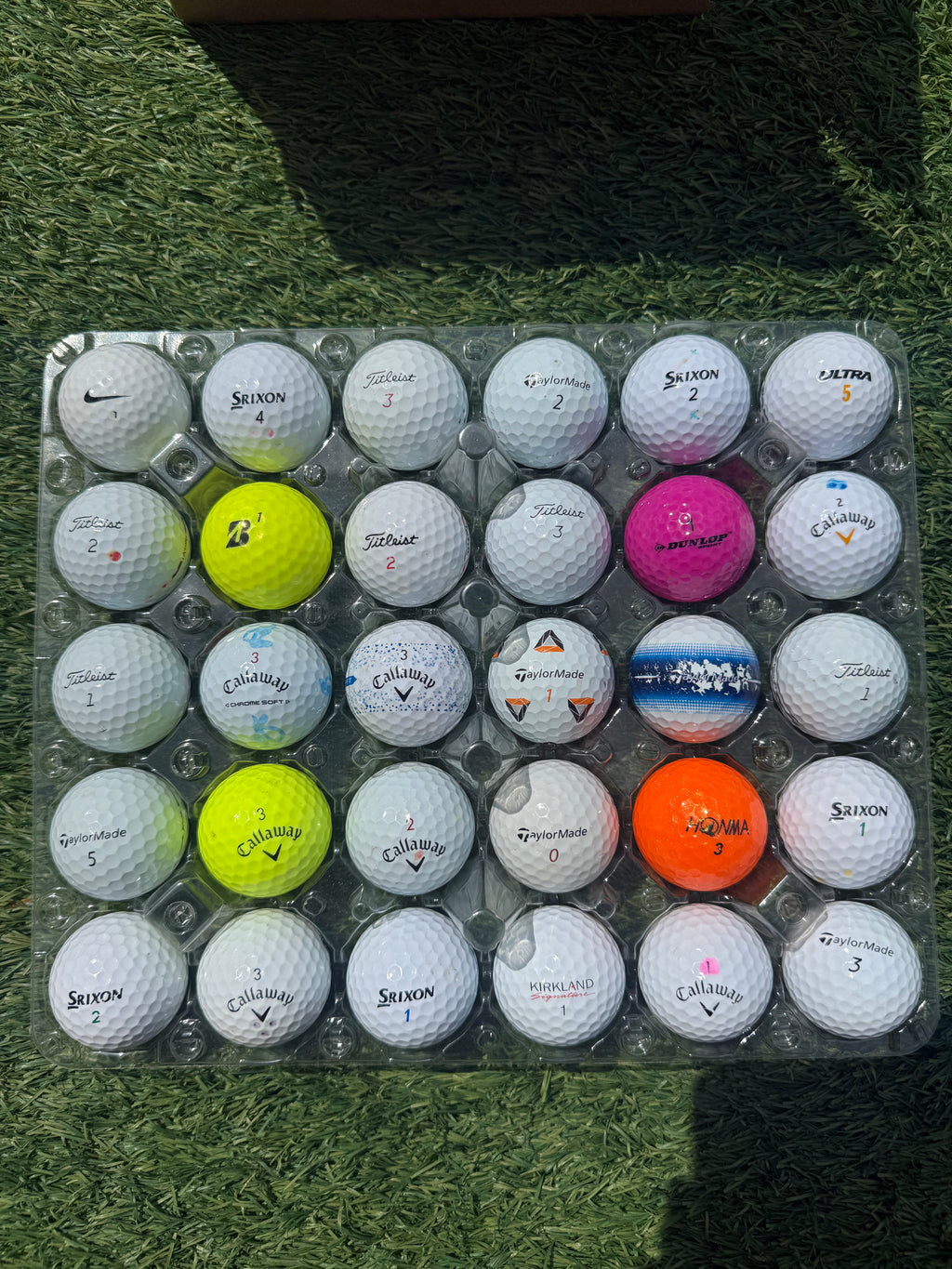The ‘Good Egg Box’ Golf Balls